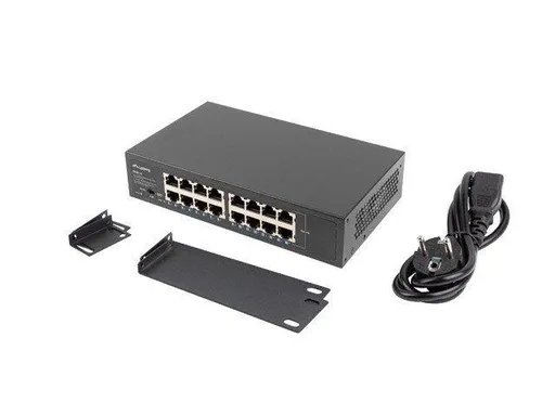 LANBERG PŘEPÍNAČ RSGE-16 16X 1GB GIGABITOVÝ ETHERNET NEŘÍZENÝ RACK 10"/19"