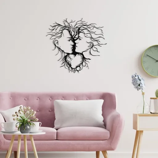 Dekorativní kovový doplněk na zeď Entrika