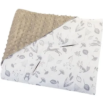 Bomimi Zavinovací deka do autosedačky lesní zvířátka šedá (8595673203237)