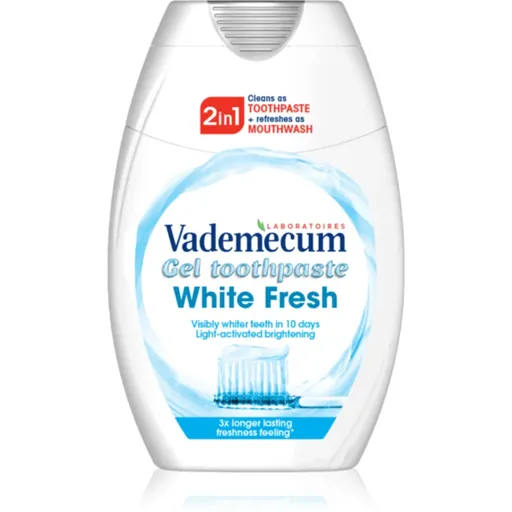 Vademecum 2 in1 White Fresh zubní pasta a ústní voda 2 v 1 s bělicím účinkem 75 ml