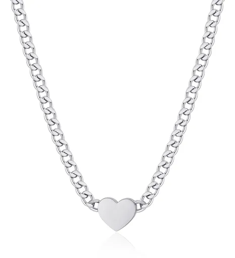 S'Agapõ Romantický ocelový náhrdelník Srdíčko My love SYL03