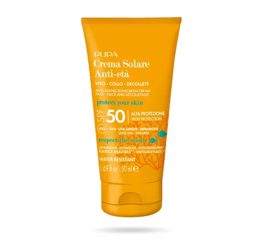 PUPA Milano Krém na opalování na obličej SPF 50 (Anti-Aging Sun Cream) 50 ml