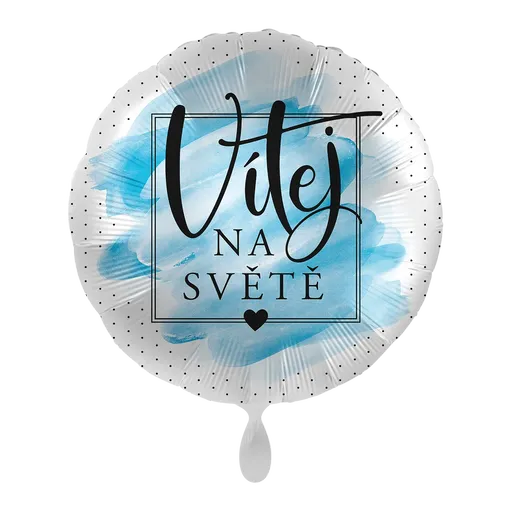 Premioloon Fóliový balón modrý - Vítej na světě