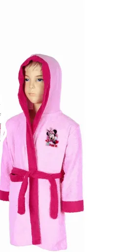 Podmix Dívčí župan - Minnie Mouse, světle růžový Velikost - děti: 122/128