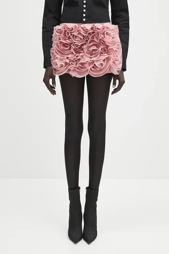 Sukně s příměsí vlny AMBUSH Rose Skirt