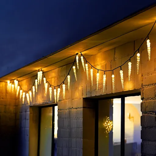 Haushalt international LED Světelný řetěz Rampouchy, teplá bílá