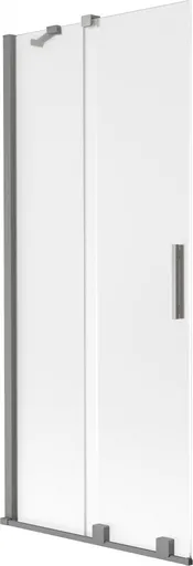 MEXEN/S Velar dvoukřídlá posuvná vanová zástěna 85 x 150, dekor, grafit metal 896-085-000-31-95