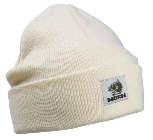 Nash čepice make it happen badge beanie hat ecru
