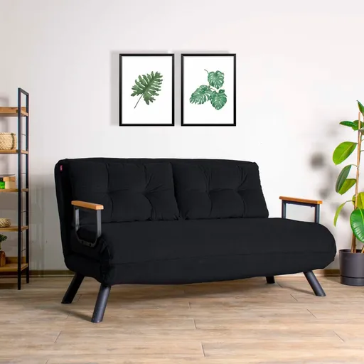 Dvoumístná rozkládací pohovka Sando 2-Seater - Black