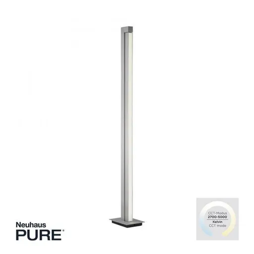 PAUL NEUHAUS PURE LINES LED stojací svítidlo stmívatelné otočné vypínač 2700-5000K šedá 421-95