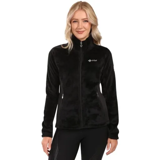 KILPI SKATHI Dámská chlupatá fleecová mikina, černá, velikost