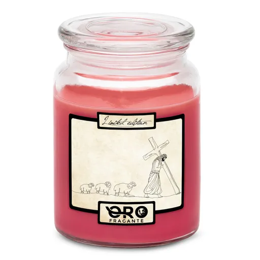 Svíčka Jesus & Sheep (Vůně svíčky: Višně v čokoládě)