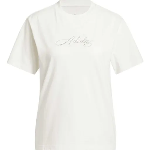 adidas W SC CURSIVE TEE Dámské triko, bílá, velikost
