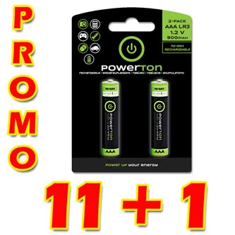Powerton ENERGY RECHARGE Nabíjecí Ni-MH baterie AAA, 12x2-pack