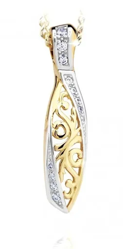 Cutie Jewellery Přívěsek ze žlutého zlata se zirkony Z6325-2148-40-10-X-1