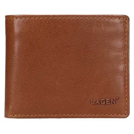 Pánská kožená peněženka Lagen Palleto - koňak