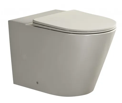 SAPHO PACO WC kombi mísa, Rimless, 61x38cm, spodní/zadní odpad, ivory PC1012BE-111