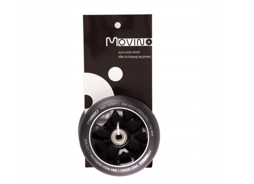 Náhradní kolečka na freestyle koloběžku 110mm, hliník, 2 ks, Černo-stříbrná