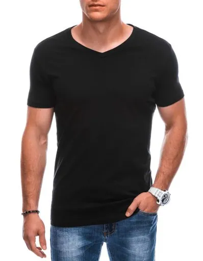 Pánské tričko s výstřihem do V EM-TSBS-0101 černá