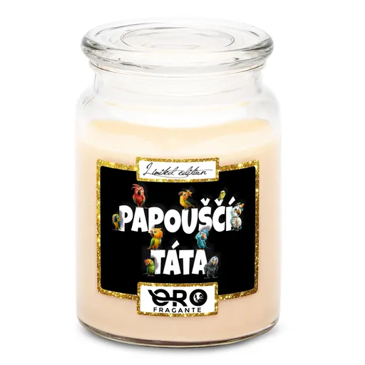 Svíčka Papouščí táta (Vůně svíčky: Vanilka)