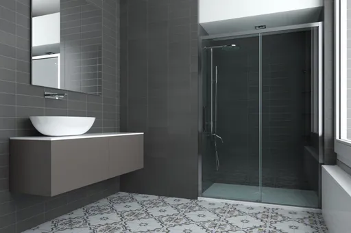 FORTE Sprchové dveře URBAN ESSENCE N1FS Barva rámu Hliník ossidato, Rozměr A 150, Směr zavírání  Levé (SX), Výplň Čiré bezpečnostní sklo 6 mm BEN15SXA1