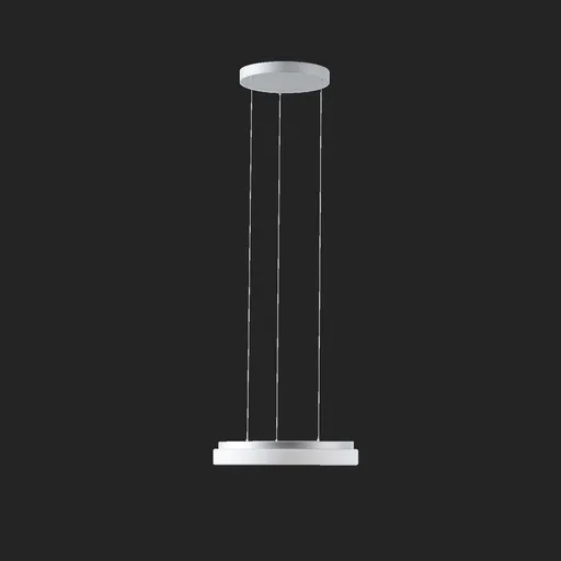 OSMONT CAR66875 CARINA LE1 závěsné skleněné svítidlo stříbrná / bílá IP40 4000 K 24W LED DALI