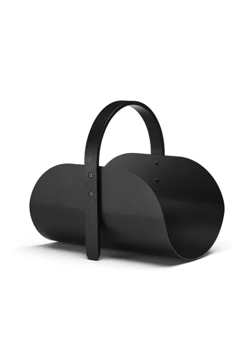 Stojan na krbové dřevo Woody, černý dub - COOEE