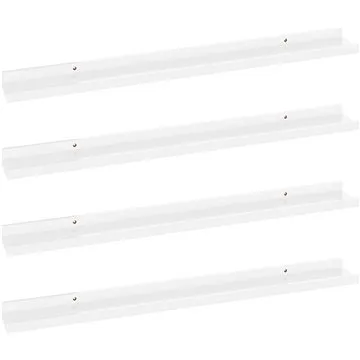 Shumee Nástěnné 4 ks vysoký lesk bílé  80×9×3 cm, 326655 (326655)