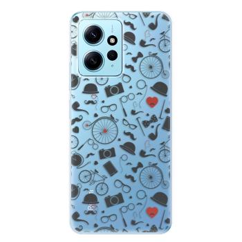 Odolné silikonové pouzdro iSaprio - Vintage Pattern 01 - black - Xiaomi Redmi Note 12 5G