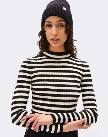 Armedangels Alaani Striped black-oatmilk XS