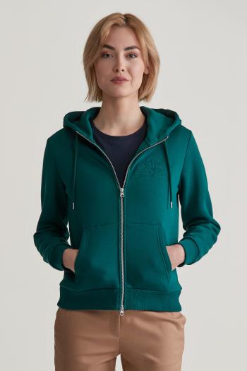 MIKINA GANT REG TONAL SHIELD ZIP HOODIE DEEP FOREST