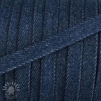 Bavlnená šnůra plochá 10 mm Denim petrol