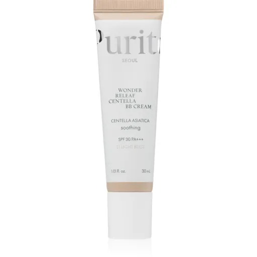 Purito Wonder Releaf Centella BB Cream rozjasňující BB krém se zklidňujícím účinkem odstín 21 Light Beige 30 ml