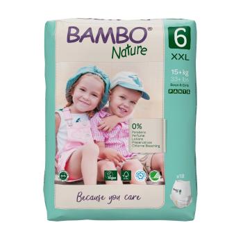 Bambo Nature Pants 6 XXL 15+ kg dětské natahovací plenkové kalhotky 18 ks