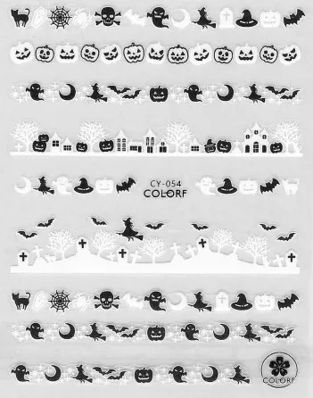 Samolepky na nehty svítící ve tmě - Halloween 54