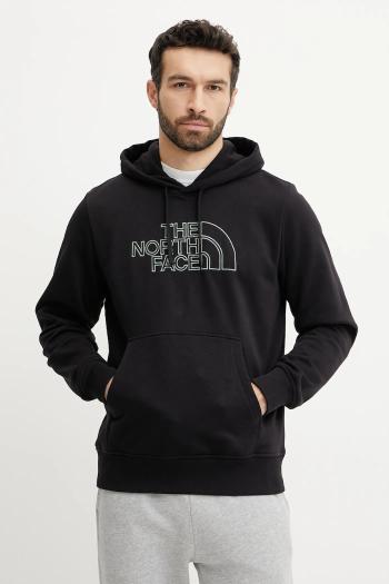 Mikina The North Face Drew Peak Light pánska, čierna farba, s kapucňou, s nášivkou, NF0A8C1BASW1