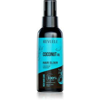 Revuele Coconut Oil Hair Elixir bezoplachový elixír pro tepelnou úpravu vlasů 120 ml