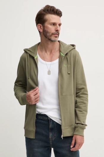 Bavlněná mikina Pepe Jeans NEW JOE ZIP pánská, zelená barva, s kapucí, s aplikací, PM582717