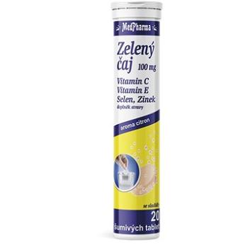 MedPharma Zelený čaj 100 mg+E+C+Zn+Se - 20 tbl. effer. (8594045470840)