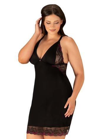 Rafinovaná košilka Vanessme chemise 2XL/3XL - Obsessive 2XL/3XL Černá