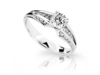 Cutie Jewellery Třpytivý prsten z bílého zlata Z6805-2103-10-X-2 48 mm