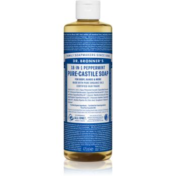 Dr. Bronner’s Peppermint tekuté univerzální mýdlo 475 ml