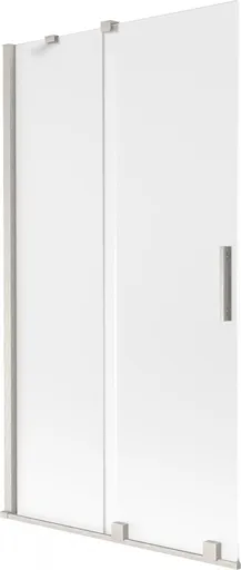 MEXEN/S Velar dvoukřídlá posuvná vanová zástěna 100 x 150, dekor, nikl kartáčovaný 896-100-000-31-97