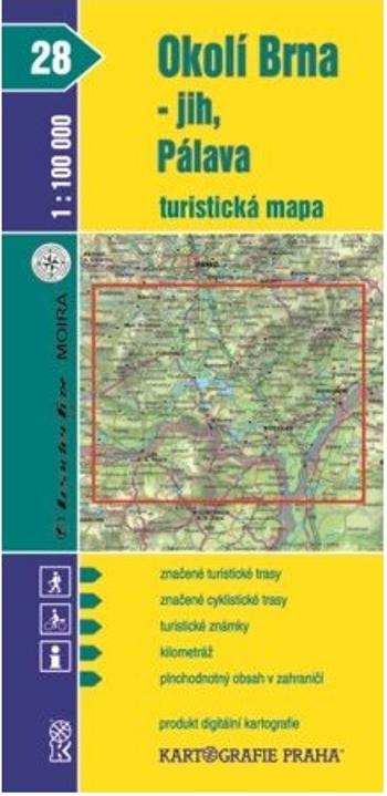 1:100T (28)-Okolí Brna - jih, Pálava (turistická mapa)