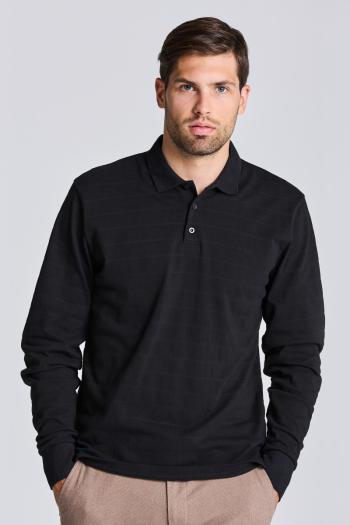 POLOKOŠILE GANT D1. TONAL STRIPE LS RUGGER BLACK