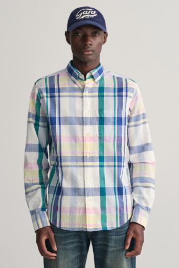 KOŠILE GANT REG SEERSUCKER MADRAS SHIRT WHITE