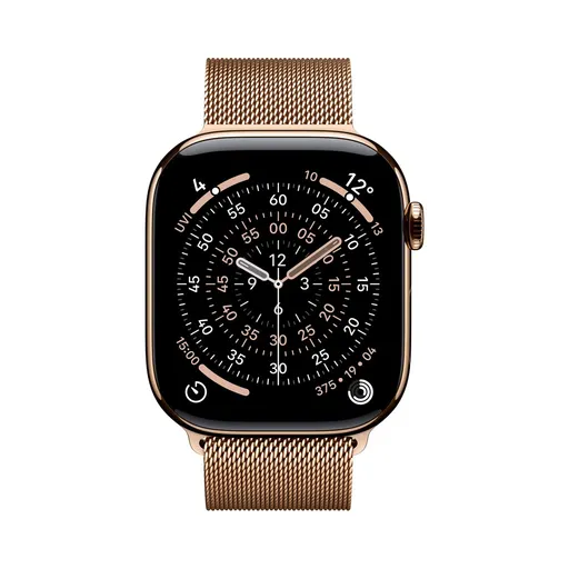 Apple Watch 11 46 mm titan, milánský řemínek M/L chytré hodinky