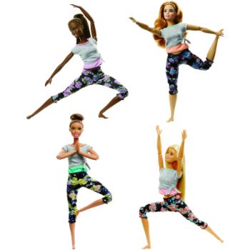 Barbie v pohybu - modro - fialová