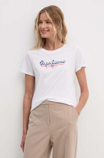 Bavlněné tričko Pepe Jeans ENARA bílá barva, PL505879