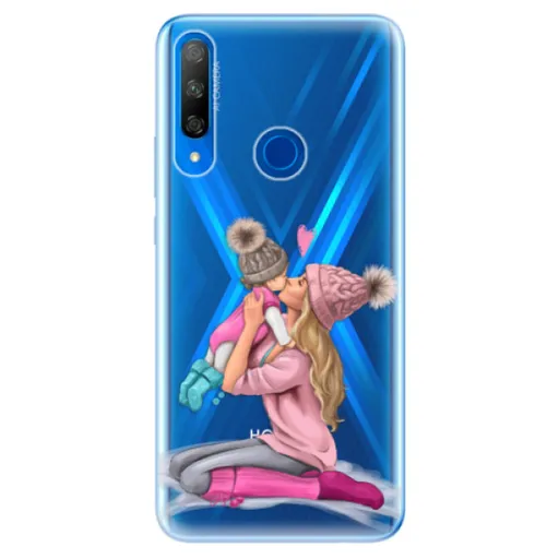 Odolné silikonové pouzdro iSaprio - Kissing Mom - Blond and Girl - Huawei Honor 9X
